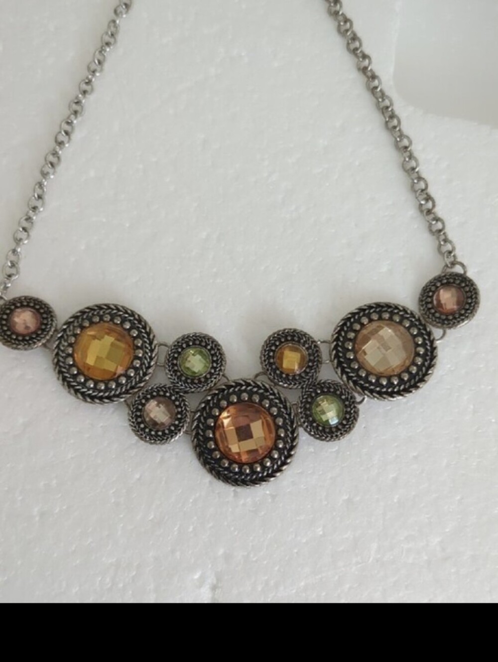Statement Multi-Color Gemstone Necklace - Women Jewelry